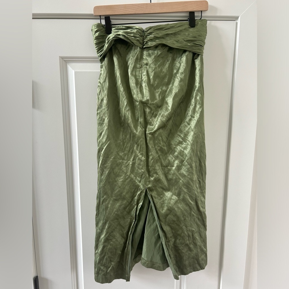 Vince Metallic Twist Front Cotton Blend Skirt Women’s 4 - Picture 6 of 9